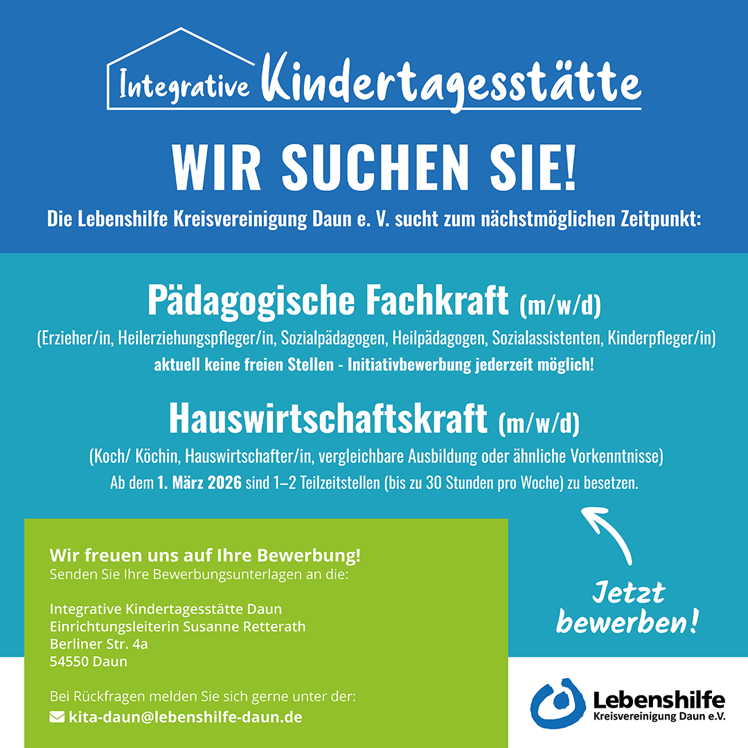 Stellenanzeige Kita Daun